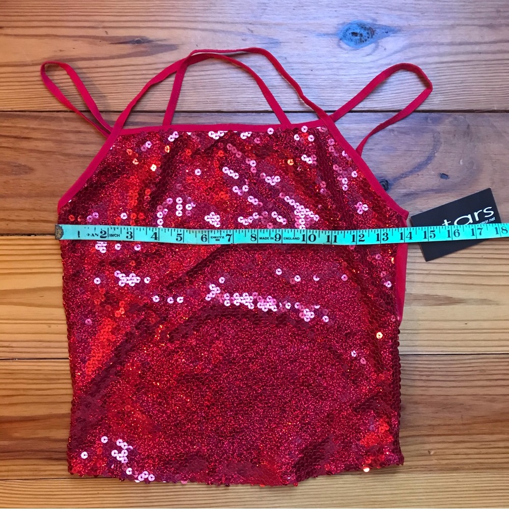 Bundle of Stars Dance Wear Sequin Red Black Dance Tops, NWT, S - Picture 4 of 16